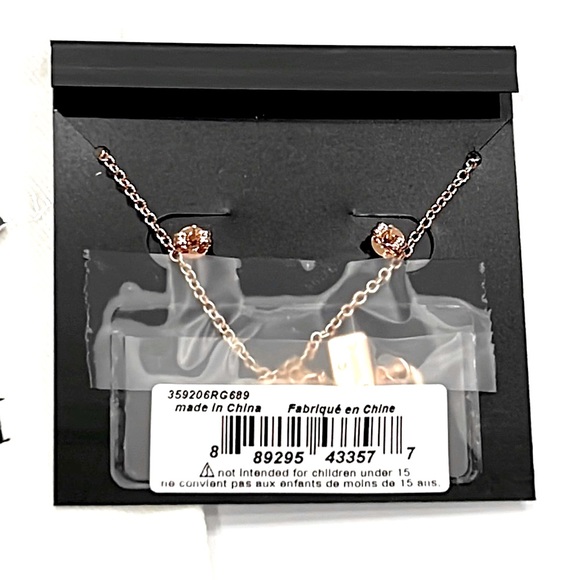 Coach Open Circle Necklace and Tea Rose Stud Earrings NWT - Picture 3 of 6